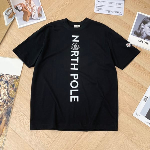 お洒落モンクレール ウォーターペイント ロゴ ダブルエッジ Tシャツ フェイク 2色 mop85389